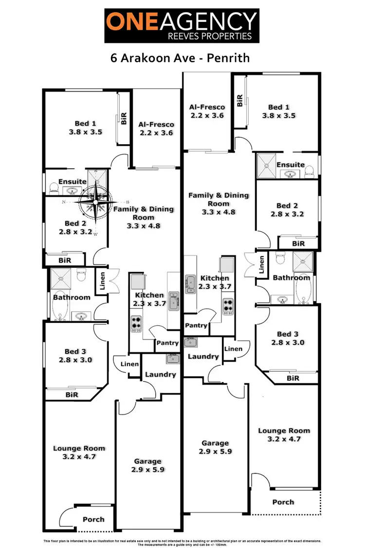 Floorplan of Homely semi-detached listing, 6 Arakoon Avenue, Penrith NSW 2750