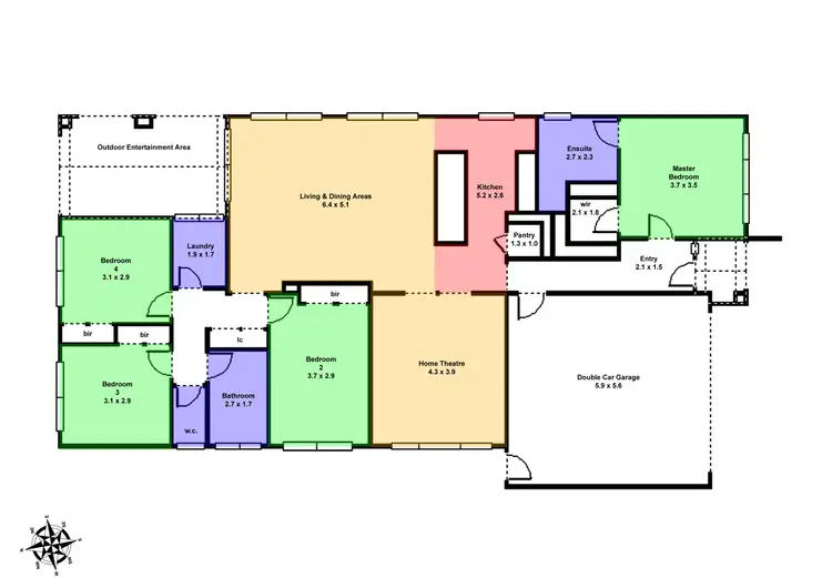 Floorplan of Homely house listing, 13 Waterford Drive, Miners Rest VIC 3352