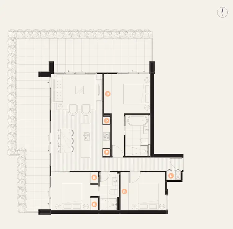 Floorplan of Homely apartment listing, 303/1555-1559 Malvern Road, Glen Iris VIC 3146