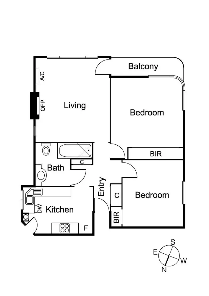 Floorplan of Homely apartment listing, 1/42 Burnett Street, St Kilda VIC 3182