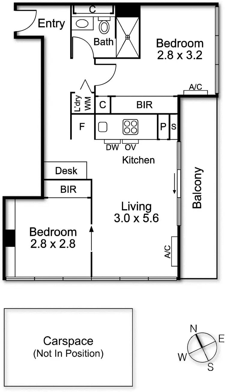 Floorplan of Homely apartment listing, 1905N/229 Toorak Road, South Yarra VIC 3141