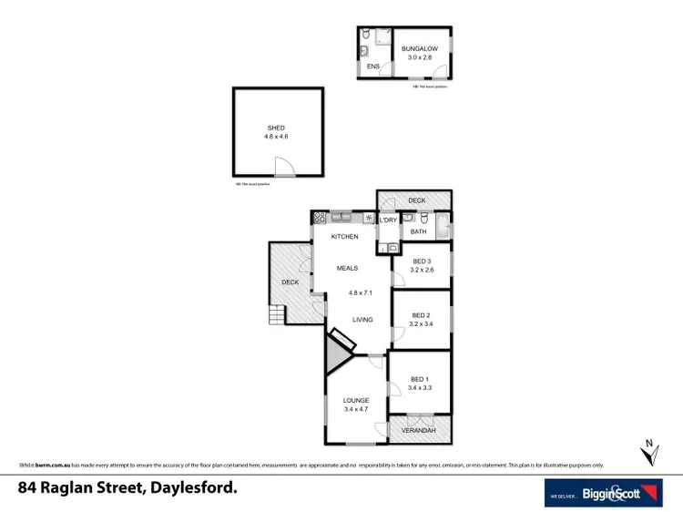 Floorplan of Homely house listing, 84 Raglan Street, Daylesford VIC 3460