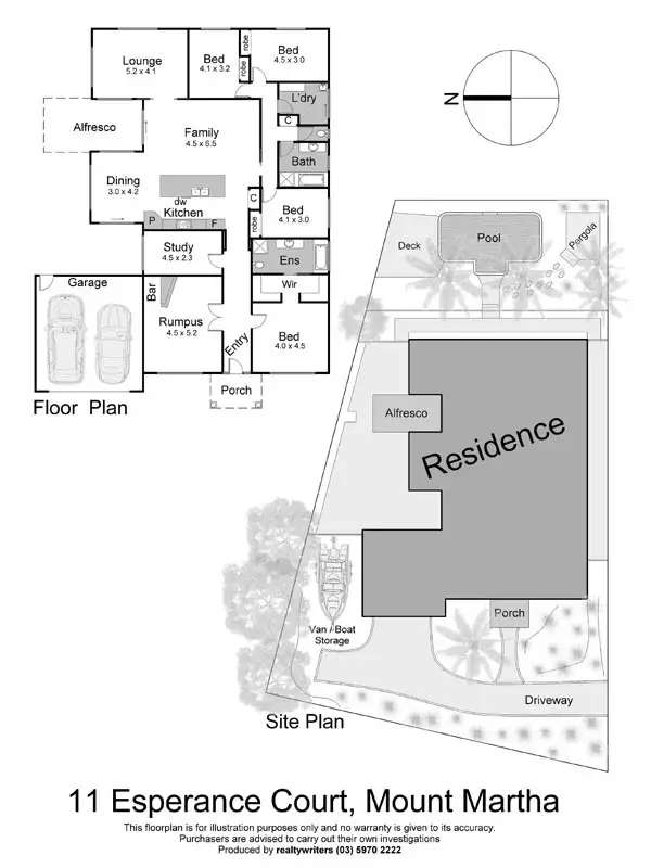 Floorplan of Homely house listing, 11 Esperance Court, Mount Martha VIC 3934