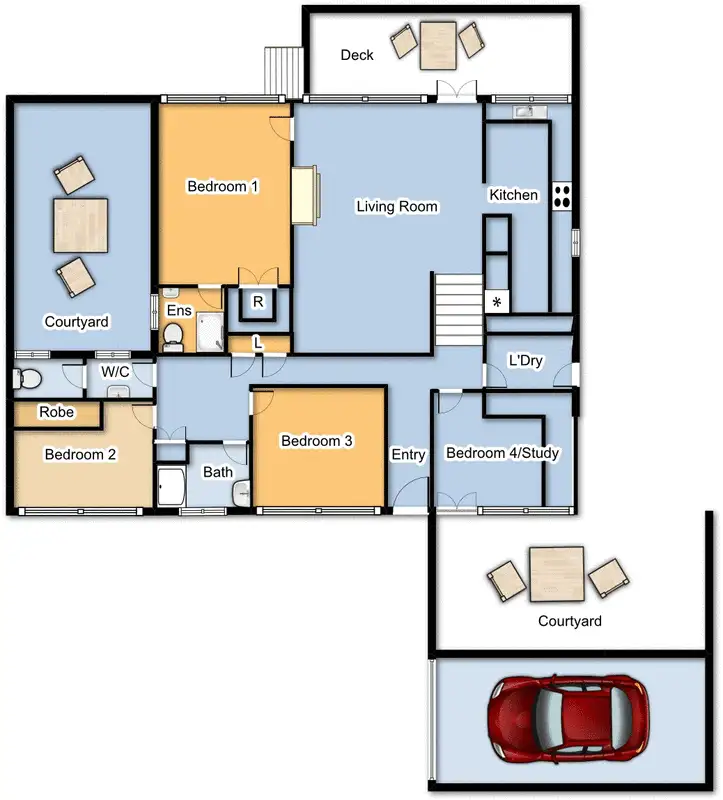 Floorplan of Homely house listing, 13 Gidabal Street, Aranda ACT 2614
