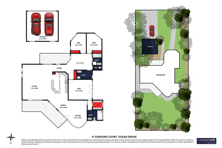 Floorplan of Homely house listing, 11 Dubourg Court, Ocean Grove VIC 3226