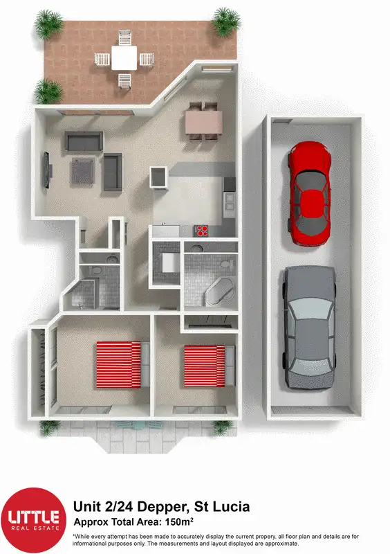 Floorplan of Homely unit listing, 2/24 Depper Street, St Lucia QLD 4067