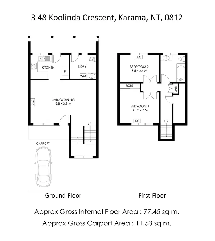 Floorplan of Homely unit listing, 3/48 Koolinda Crescent, Karama NT 812