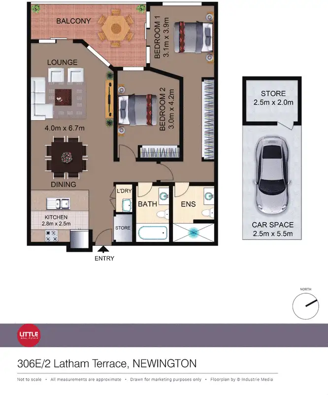 Floorplan of Homely apartment listing, E306/2 Latham Terrace, Newington NSW 2127