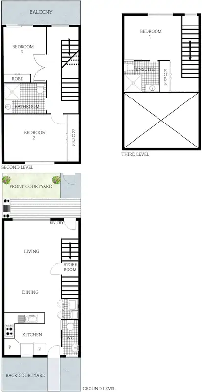 Floorplan of Homely townhouse listing, 3/293 Flemington Road, Franklin ACT 2913