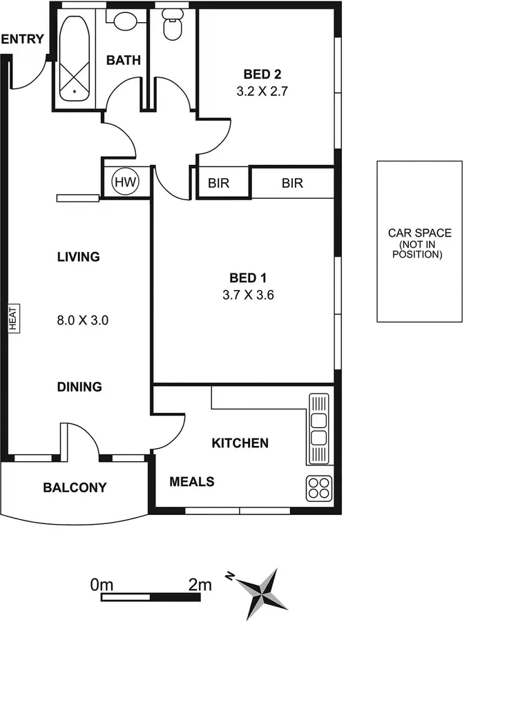 Floorplan of Homely apartment listing, 2/155 Power Street, Hawthorn VIC 3122
