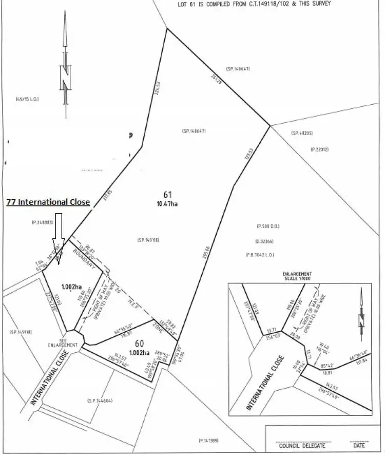 Floorplan of Homely land listing, 77 International Close, Acton Park TAS 7170