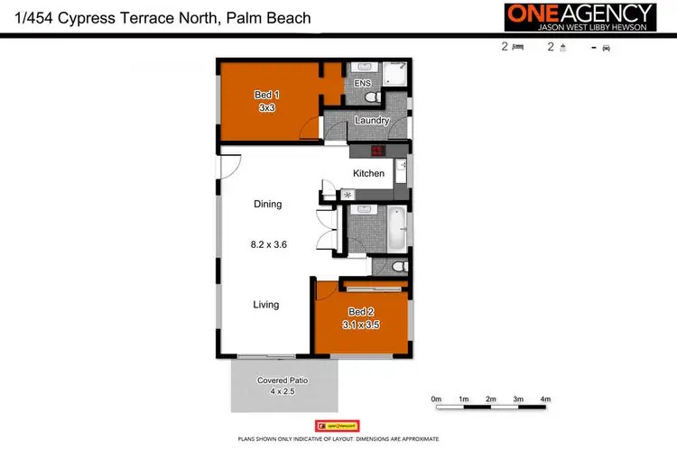 Floorplan of Homely semi-detached listing, 1/454 Cypress Terrace North, Palm Beach QLD 4221