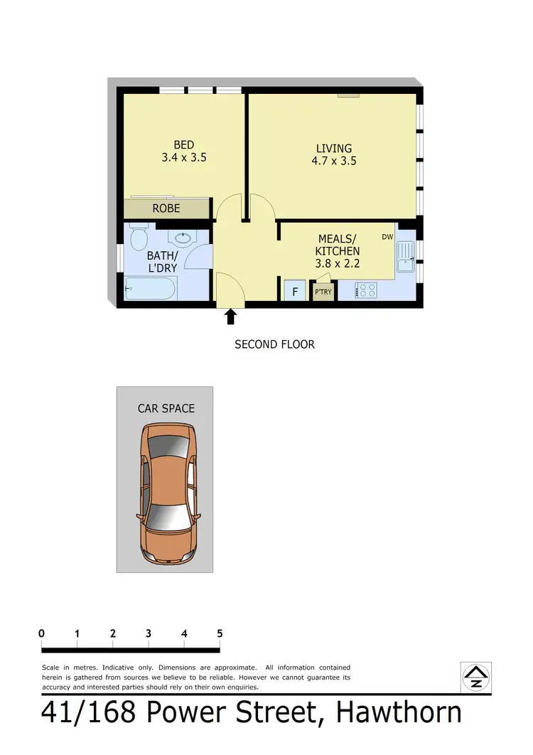 Floorplan of Homely apartment listing, 41/168 Power Street, Hawthorn VIC 3122