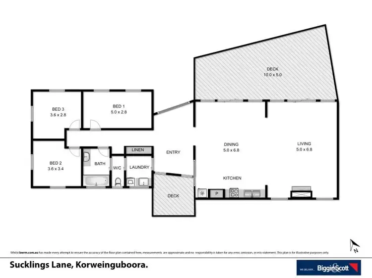 Floorplan of Homely house listing, 20 Sucklings Lane, Korweinguboora VIC 3461
