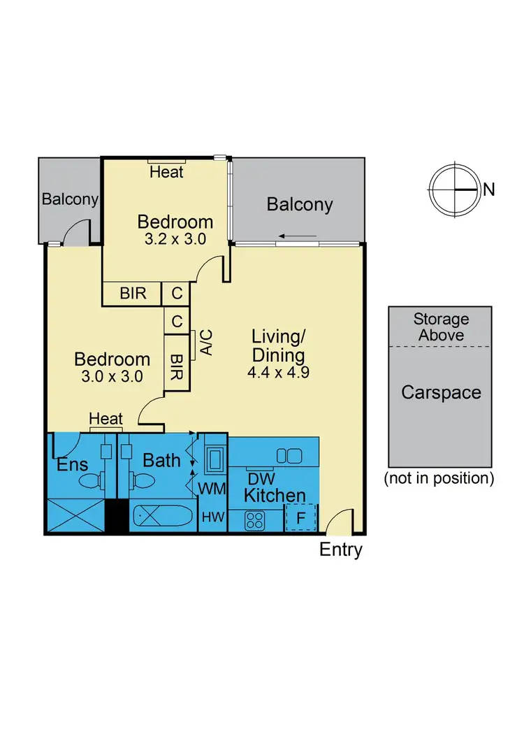 Floorplan of Homely apartment listing, 503/71 Abinger Street, Richmond VIC 3121