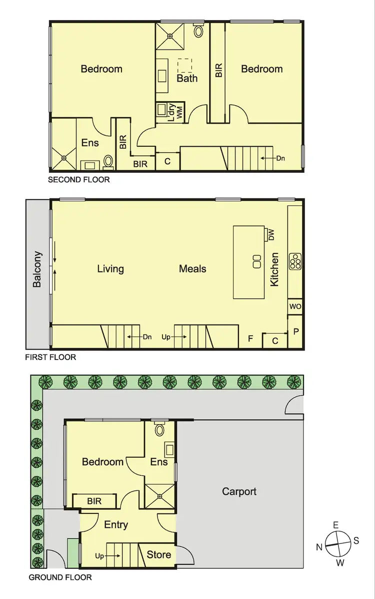 Floorplan of Homely townhouse listing, 6/98 Westbury Street, St Kilda East VIC 3183