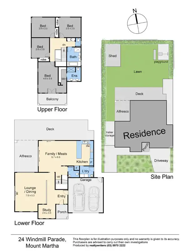 Floorplan of Homely house listing, 24 Windmill Parade, Mount Martha VIC 3934