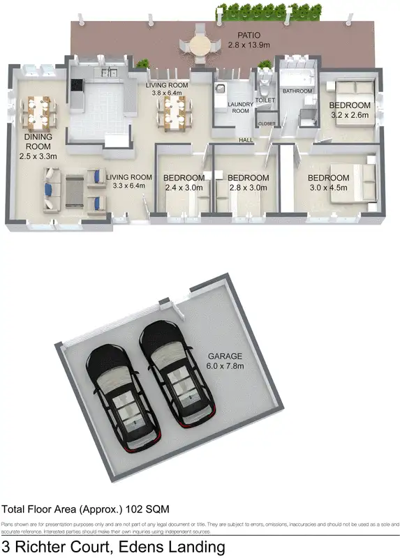 Floorplan of Homely house listing, 3 Richter Court, Edens Landing QLD 4207