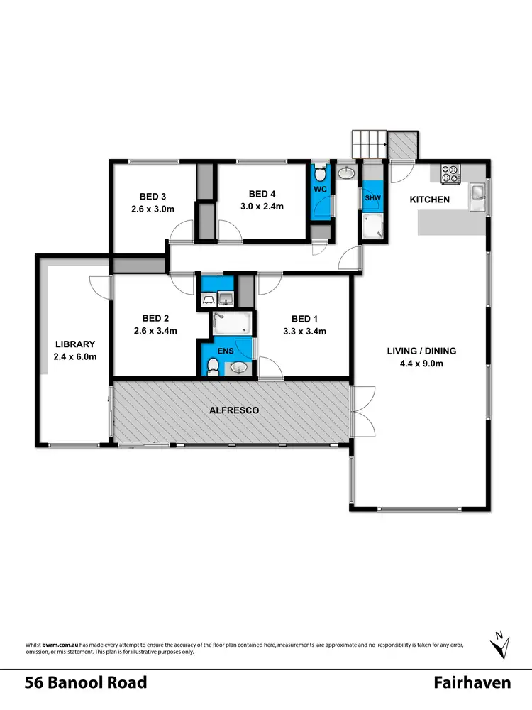 Floorplan of Homely house listing, 56 Banool Road, Fairhaven VIC 3231