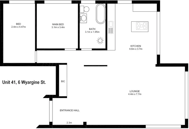 Floorplan of Homely apartment listing, 41/6 Wyargine Street, Mosman NSW 2088