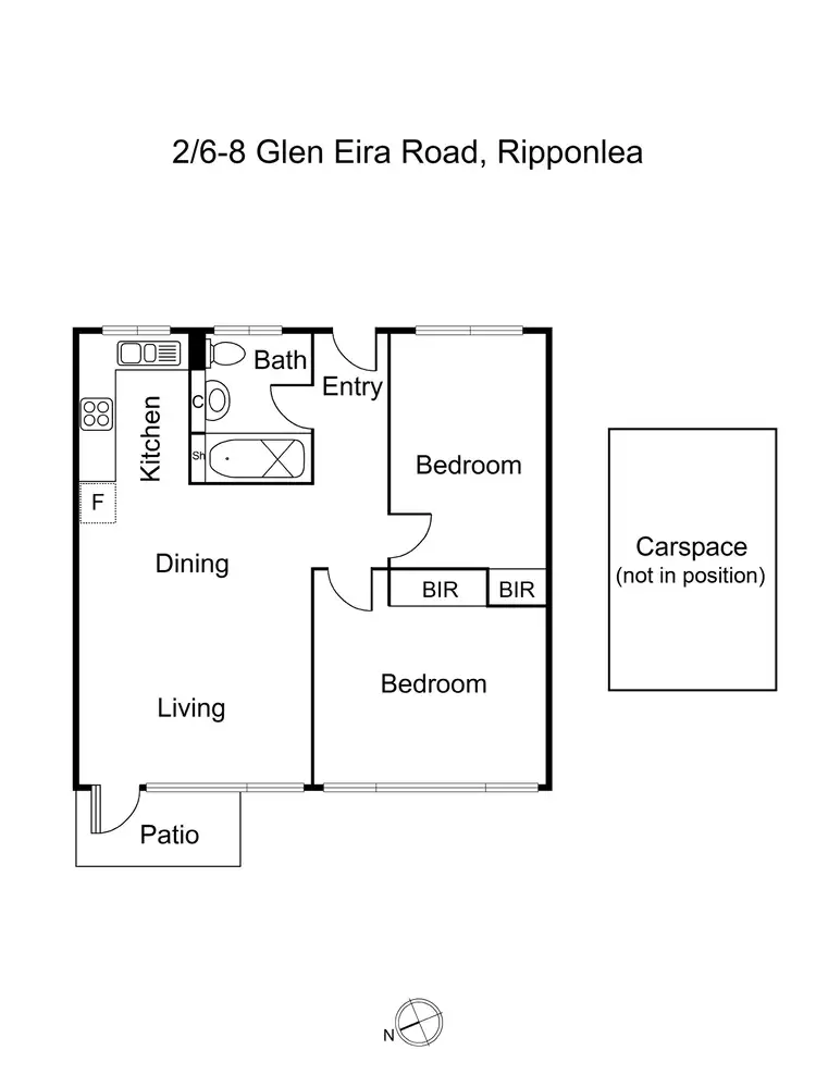 Floorplan of Homely apartment listing, 2/6-8 Glen Eira Road, Ripponlea VIC 3185