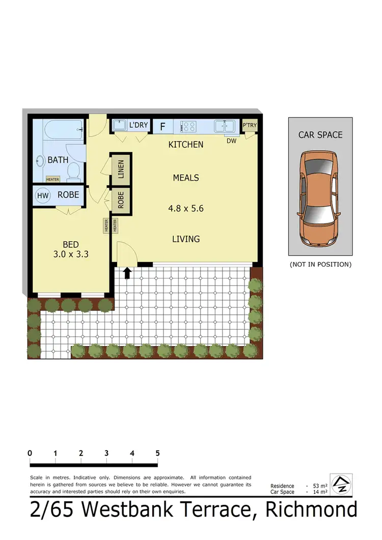 Floorplan of Homely apartment listing, 2/65 Westbank Terrace, Richmond VIC 3121