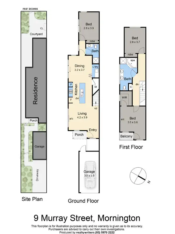 Floorplan of Homely house listing, 9 Murray Street, Mornington VIC 3931