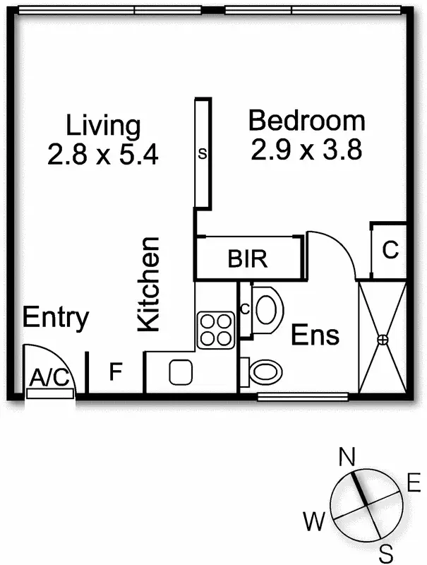 Floorplan of Homely apartment listing, 8/77 Park Street, South Yarra VIC 3141