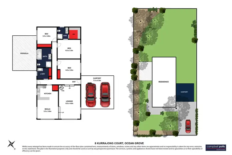 Floorplan of Homely house listing, 8 Kurrajong Court, Ocean Grove VIC 3226