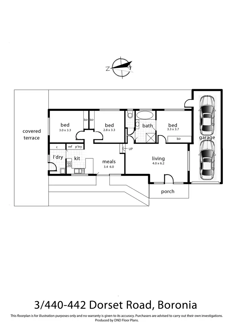 Floorplan of Homely unit listing, 3/440 Dorset Road, Boronia VIC 3155