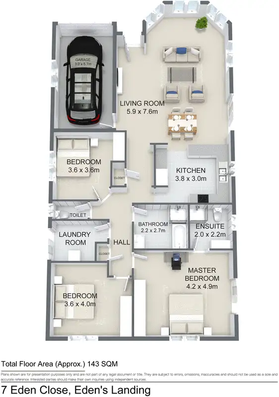 Floorplan of Homely house listing, 7 Eden Close, Edens Landing QLD 4207