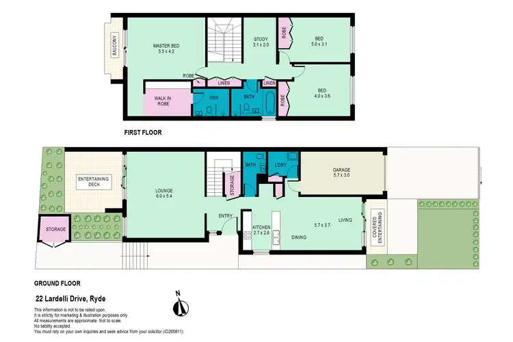 Floorplan of Homely semi-detached listing, 22 Lardelli Drive, Ryde NSW 2112