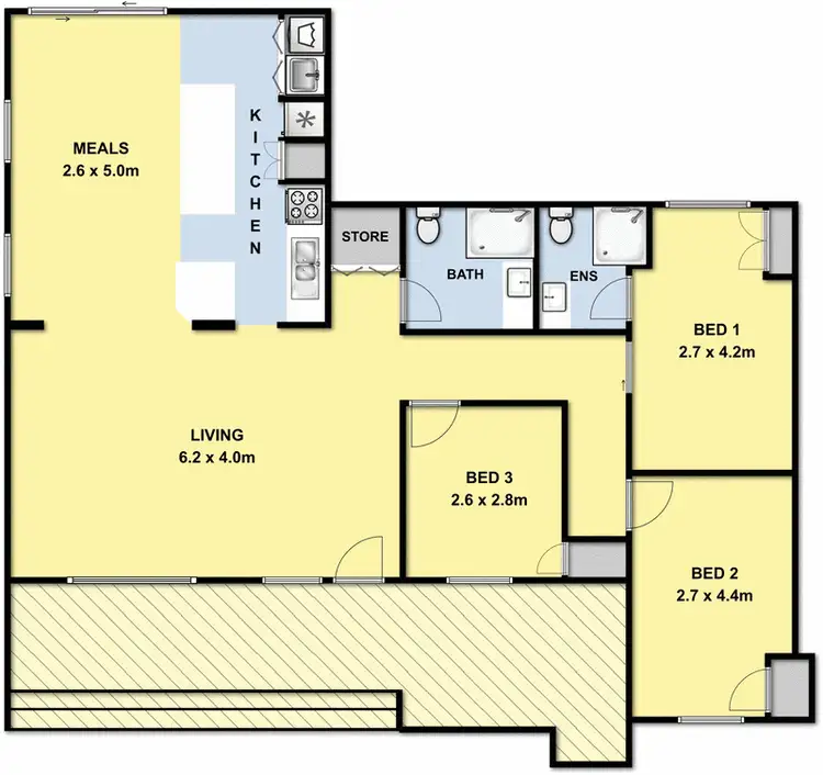 Floorplan of Homely apartment listing, 1/4 Noble Street, Anglesea VIC 3230