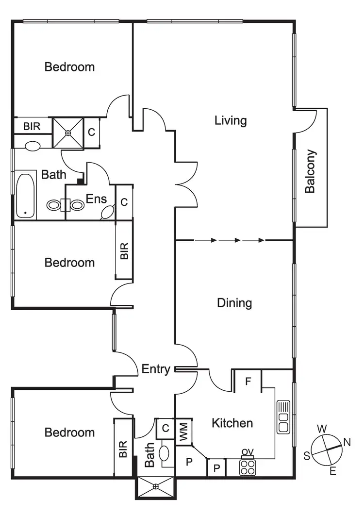 Floorplan of Homely apartment listing, 3/222 Hotham Street, Elsternwick VIC 3185