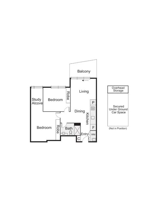 Floorplan of Homely apartment listing, 705/101 Bay Street, Port Melbourne VIC 3207