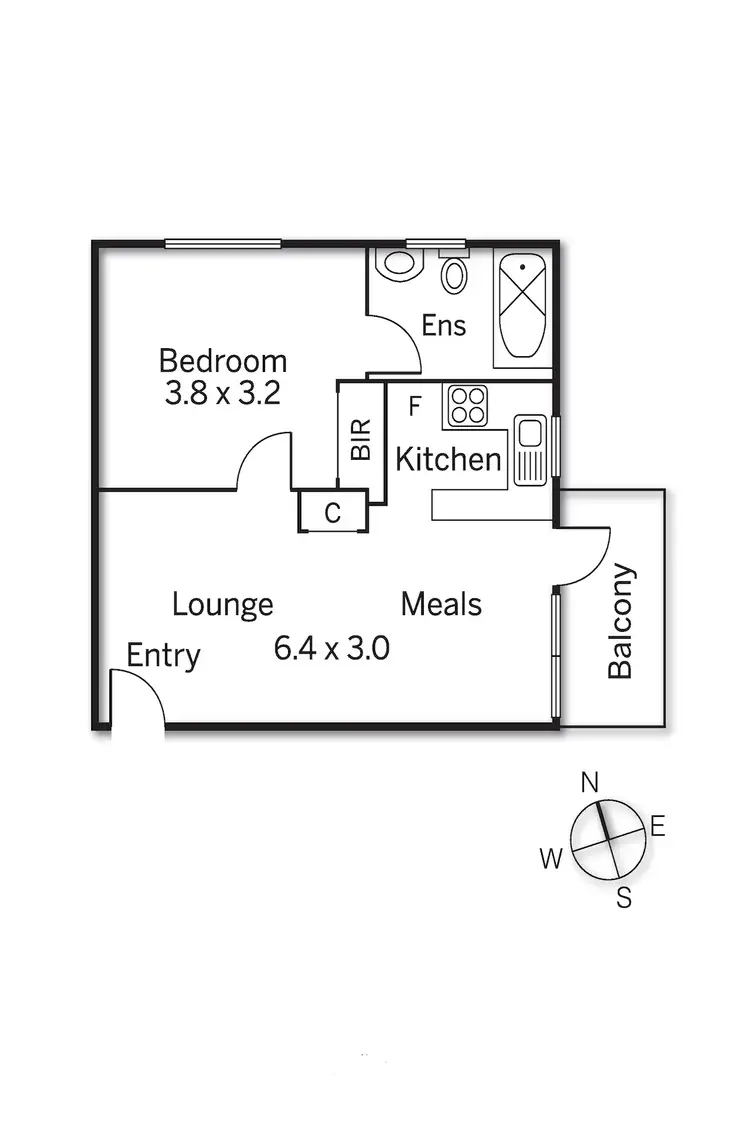 Floorplan of Homely apartment listing, 12/9 Ascot Street, Malvern VIC 3144