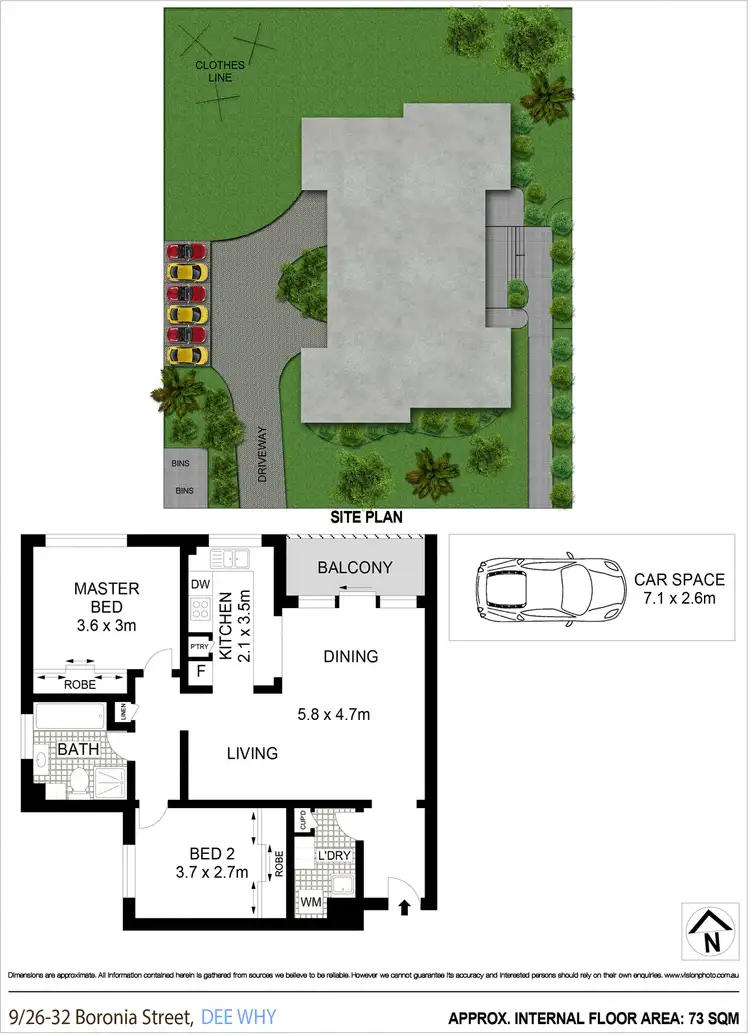 Floorplan of Homely apartment listing, 9/26-32 Boronia Street, Dee Why NSW 2099