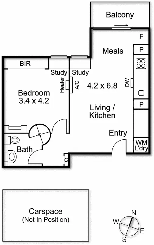 Floorplan of Homely apartment listing, 716/22 Dorcas Street, Southbank VIC 3006