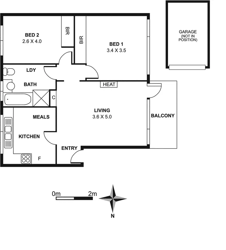 Floorplan of Homely apartment listing, 2/50 Leura Grove, Hawthorn East VIC 3123