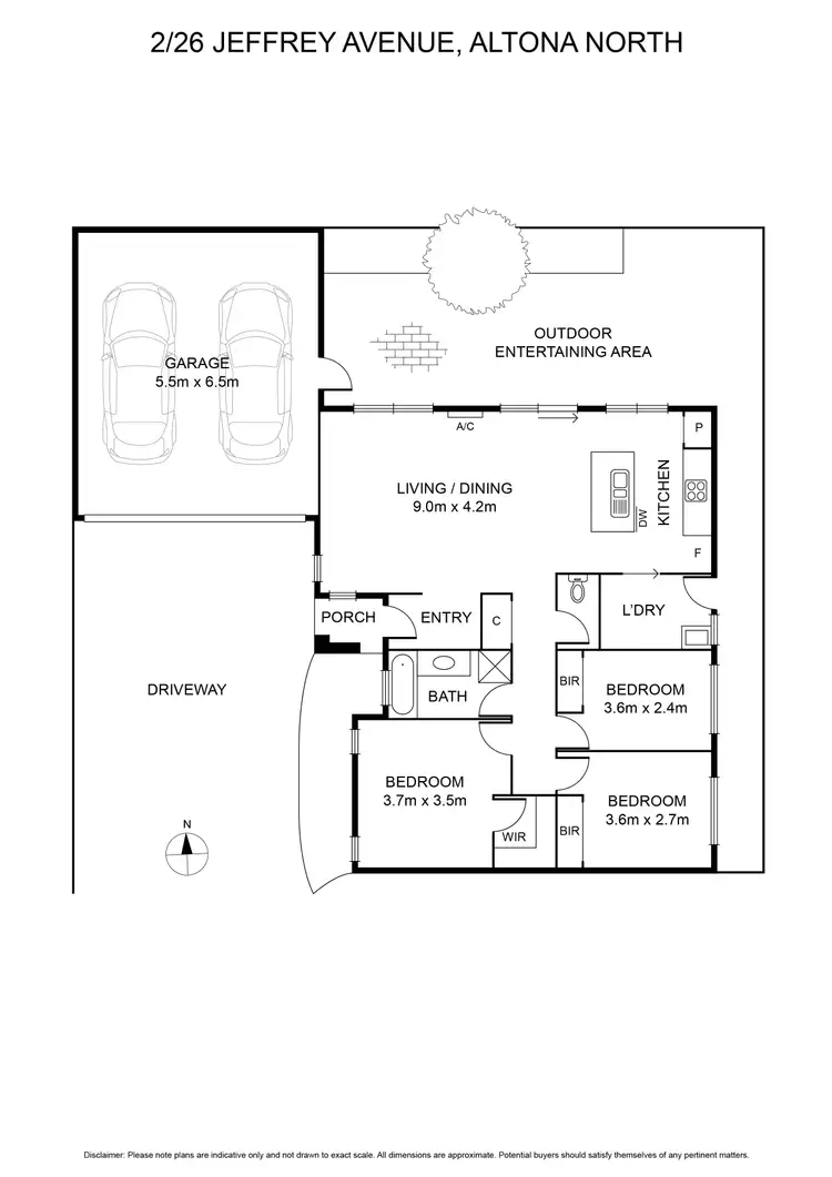 Floorplan of Homely townhouse listing, 2/26 Jeffrey Avenue, Altona North VIC 3025