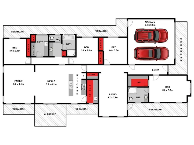 Floorplan of Homely house listing, 1-3 Currango Way, Ocean Grove VIC 3226