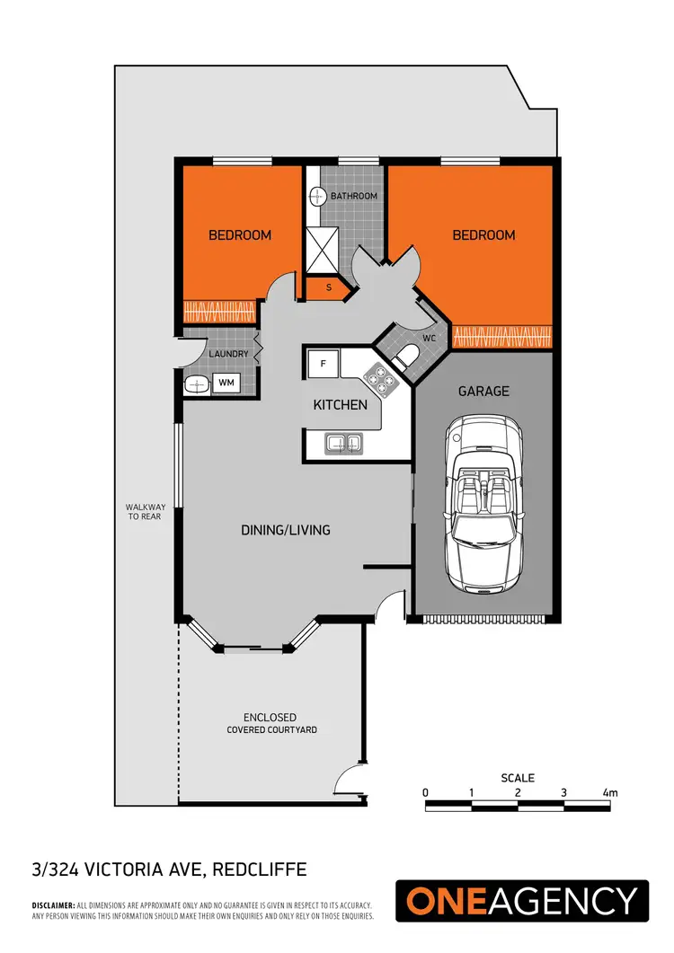 Floorplan of Homely semi-detached listing, 3/324 Victoria Avenue, Redcliffe QLD 4020
