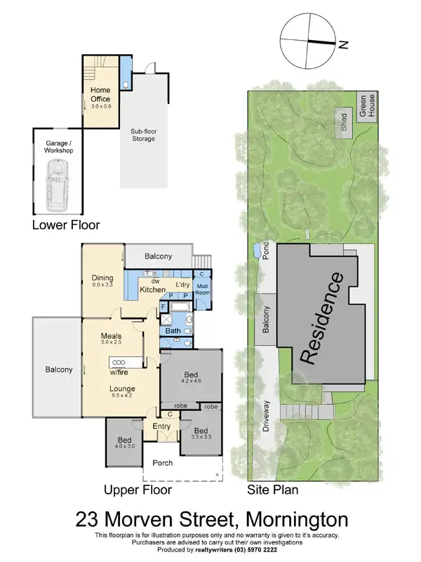 Floorplan of Homely house listing, 23 Morven Street, Mornington VIC 3931