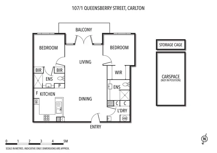 Floorplan of Homely apartment listing, 107/1 Queensberry Street, Carlton VIC 3053