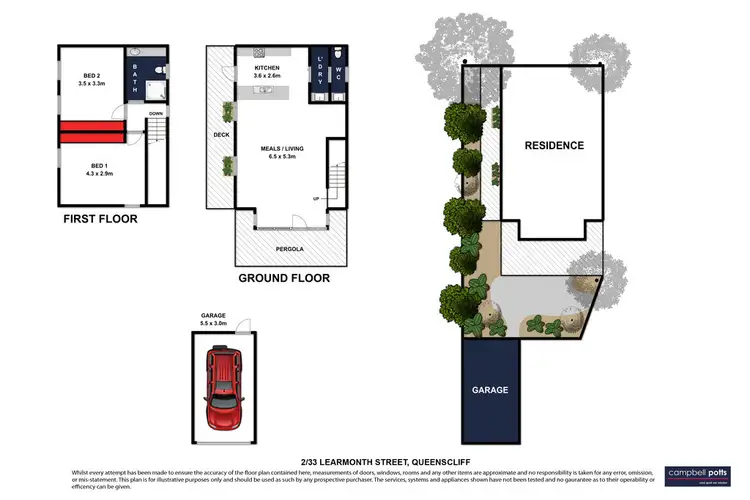 Floorplan of Homely house listing, 2/33 Learmonth Street, Queenscliff VIC 3225