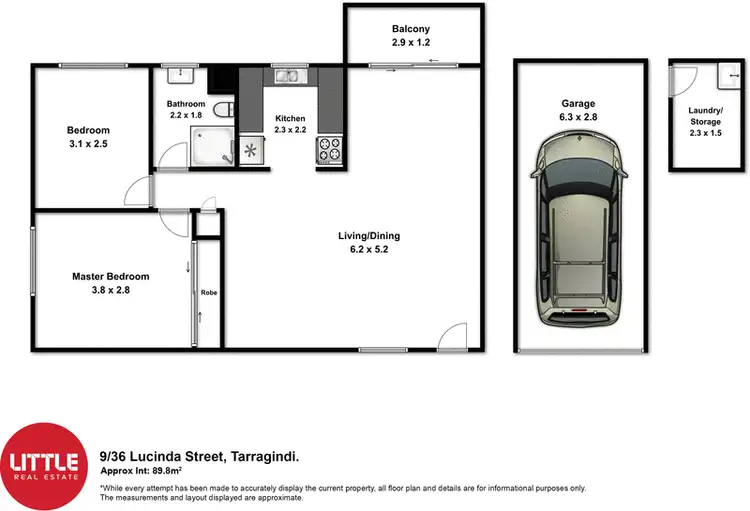 Floorplan of Homely unit listing, 9/36 Lucinda Street, Taringa QLD 4068