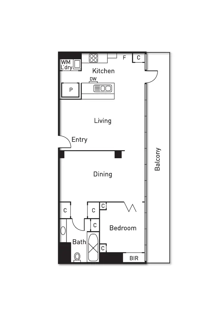Floorplan of Homely apartment listing, 58/604 St Kilda Road, Melbourne VIC 3004