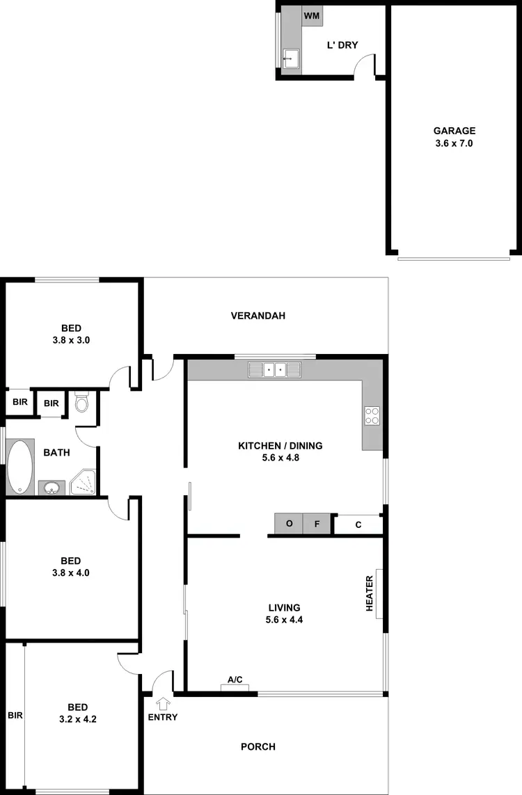 Floorplan of Homely house listing, 5 Montasell Avenue, Deer Park VIC 3023