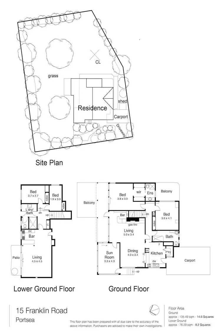 Floorplan of Homely house listing, 15 Franklin Road, Portsea VIC 3944