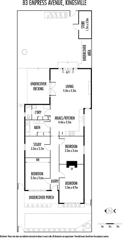 Floorplan of Homely house listing, 83 Empress Avenue, Kingsville VIC 3012